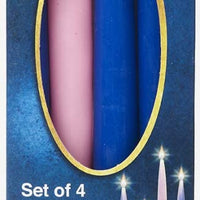 Blue Advent Candle Set