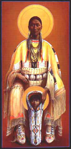 Cheyenne Virgin & Child Small Plaque