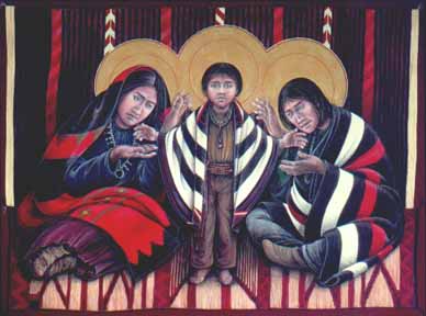 Navajo Holy Family Small Plaque