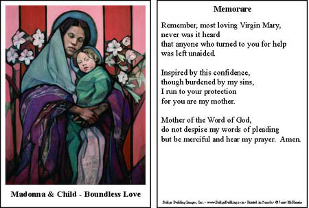 Madonna & Child Prayer Card