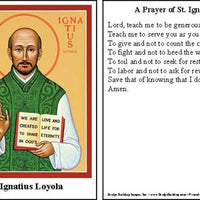 St. Ignatius Loyola Prayer Card