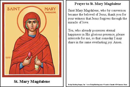 Mary Magdalene Prayer Card