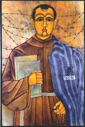 Maximilian Kolbe Holy Card