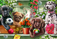 Garden Puppies Kid's Jigsaw Puzzle 100 Piece