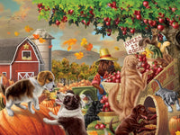 Harvest Market Hounds Jigsaw Puzzle 550 Piece
