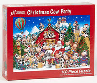 Christmas Cow Party Jigsaw Puzzle 100 Piece