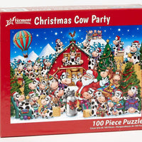 Christmas Cow Party Jigsaw Puzzle 100 Piece