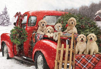 Puppies' Holiday Ride Jigsaw Puzzle 100 Piece