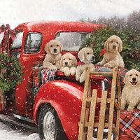 Puppies' Holiday Ride Jigsaw Puzzle 100 Piece