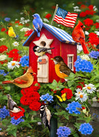 Patriotic Birdhouse Jigsaw Puzzle 1000 Piece