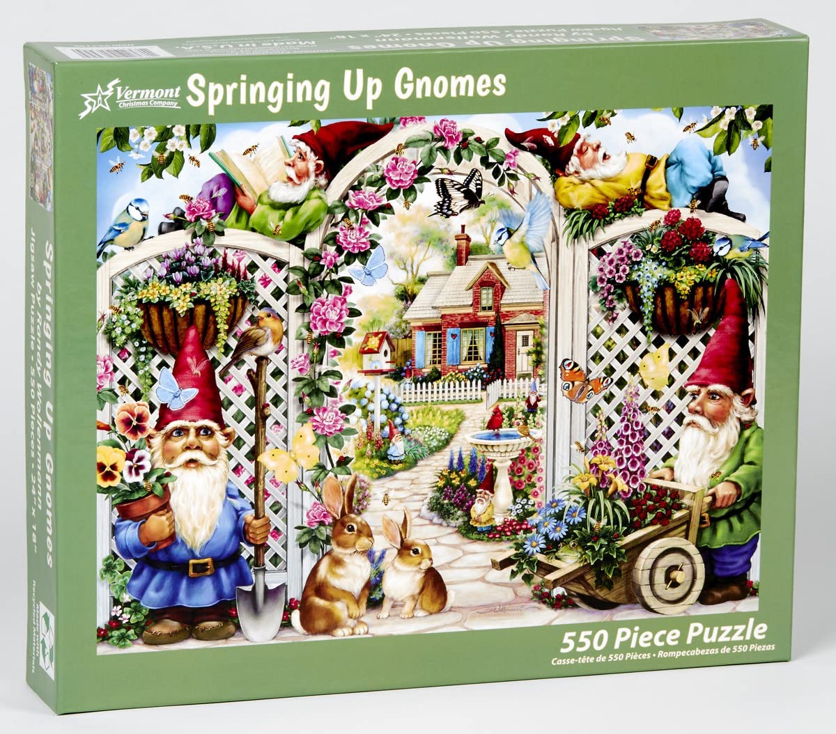 Springing Up Gnomes Jigsaw Puzzle 550 Piece| Bridge Building Images