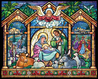 Stained Glass Nativity Jigsaw Puzzle 1000 Piece