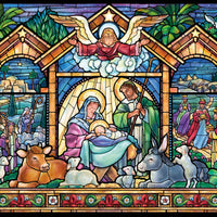 Stained Glass Nativity Jigsaw Puzzle 1000 Piece