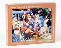Dogs on a Bench Jigsaw Puzzle 1000 Piece