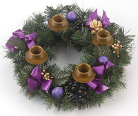Purple Ribbon Advent Wreath
