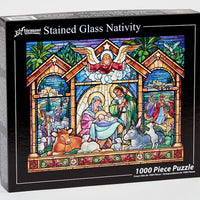 Stained Glass Nativity Jigsaw Puzzle 1000 Piece