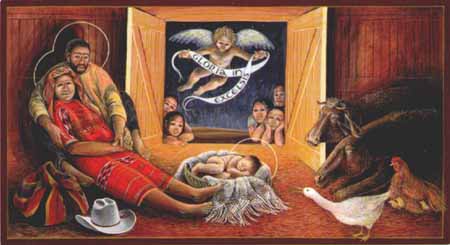 Guatemalan Nativity Sm Plaque