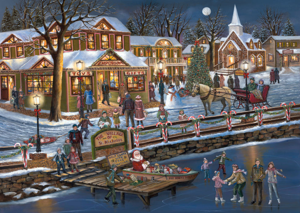 Christmas Village Christmas Card