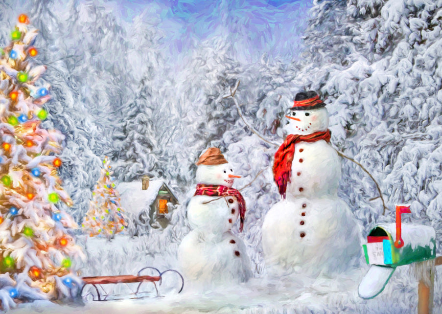 Christmas Snowmen Christmas Card