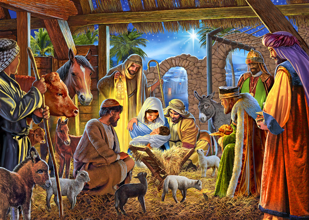 Joyous Nativity Christmas Card