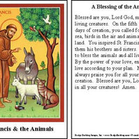 St. Francis & the Animals Prayer Card