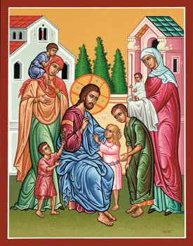 Christ & the Children Holy Card