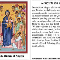 Our Lady Queen of Angels Prayer Card