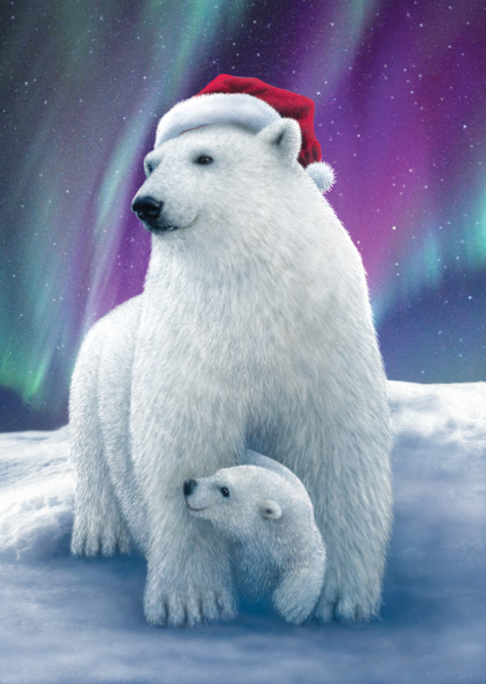 Polar Bear Hugs Christmas Card