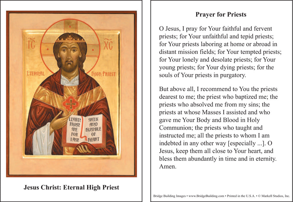 Jesus Christ: Eternal High Priest Prayer Card