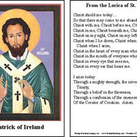 St. Patrick of Ireland Prayer Card