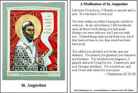 St. Augustine of Hippo Prayer Card