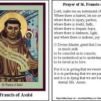 St. Francis of Assisi Prayer Card