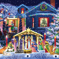 Nighttime Nativity Christmas Card