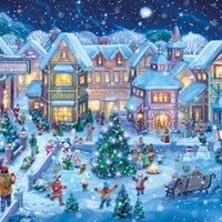 Holiday Village Square Christmas Card