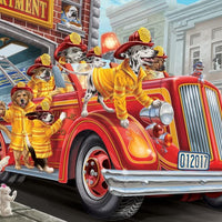 Fire Truck Pups Kid's Jigsaw Puzzle 100 Piece