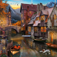 Autumn Canal Jigsaw Puzzle 1000 Piece