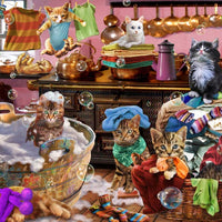Kittens in the Kitchen Jigsaw Puzzle 100 Piece