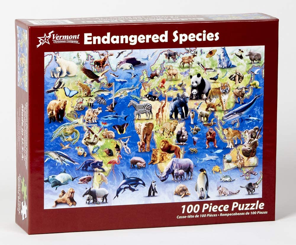 Endangered Species Jigsaw Puzzle 100 Piece| Bridge Building Images