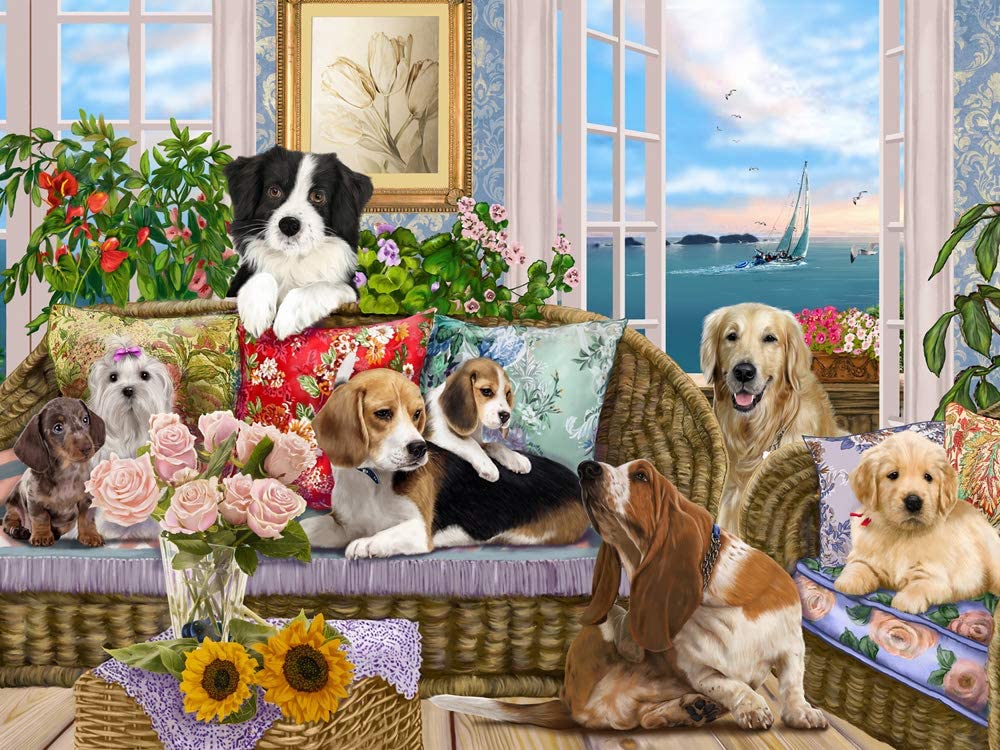 Dogs on the Sofa Jigsaw Puzzle 550 Piece