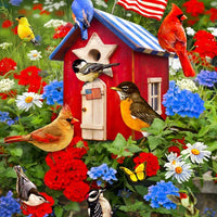 Patriotic Birdhouse Jigsaw Puzzle 1000 Piece