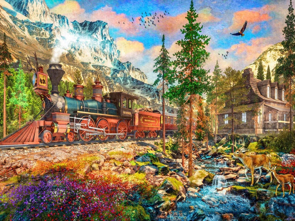 Mountain Train Jigsaw Puzzle 550 Piece