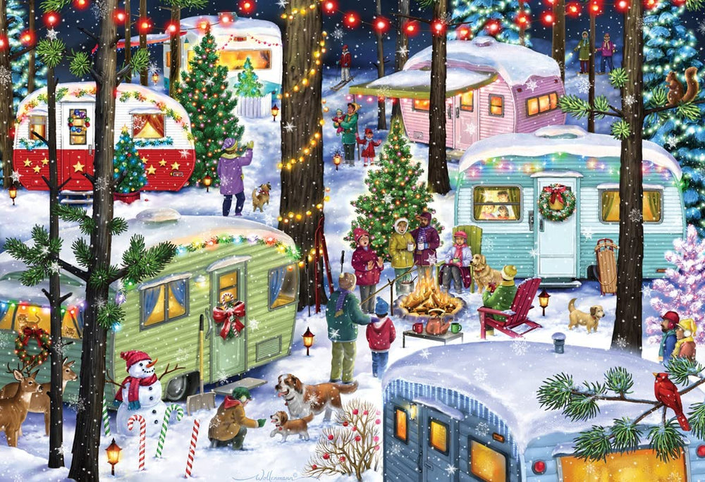 Christmas Camping Jigsaw Puzzle 100 Piece