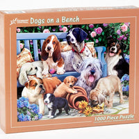 Dogs on a Bench Jigsaw Puzzle 1000 Piece