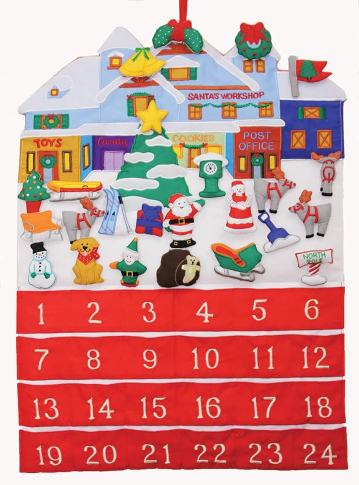 Santa's Workshop Fabric Advent Calendar