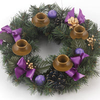 Purple Ribbon Advent Wreath
